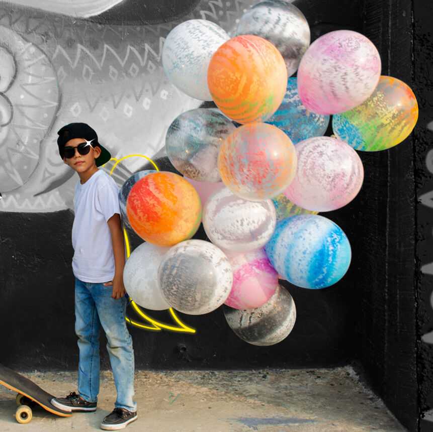 Граффити, Розовый муар, Прозрачный 30см Граффити, Розовый муар, Прозрачный 30см